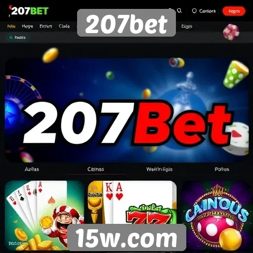 Variedade de jogos disponíveis na 207bet